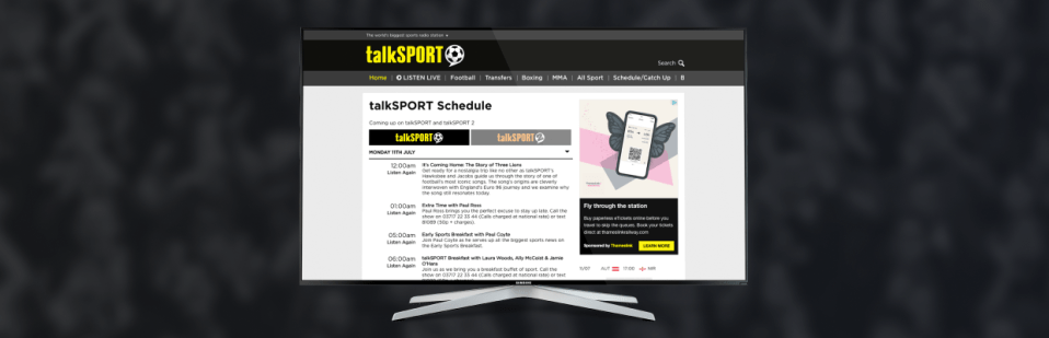 listen to talkSPORT on your TV